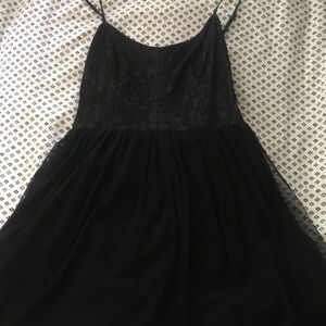 black mini dress
